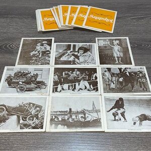 VINTAGE SNAPSHOT BLACK & WHITE Photo Cards 4” The Bettmann Archive Lot Of 21ea